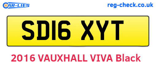 SD16XYT are the vehicle registration plates.
