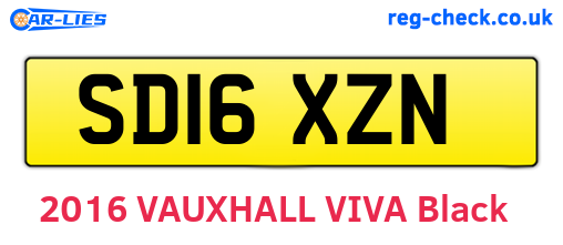 SD16XZN are the vehicle registration plates.