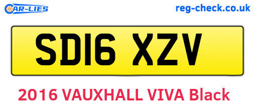 SD16XZV are the vehicle registration plates.