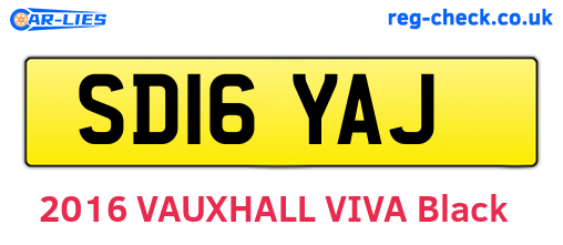 SD16YAJ are the vehicle registration plates.