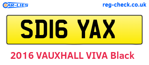 SD16YAX are the vehicle registration plates.