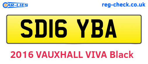 SD16YBA are the vehicle registration plates.