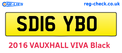 SD16YBO are the vehicle registration plates.
