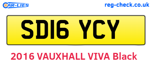 SD16YCY are the vehicle registration plates.