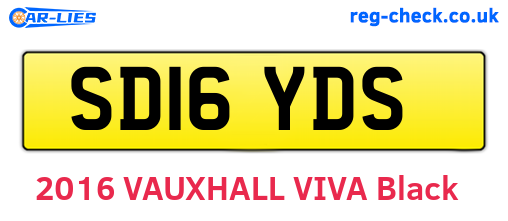 SD16YDS are the vehicle registration plates.