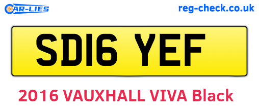 SD16YEF are the vehicle registration plates.