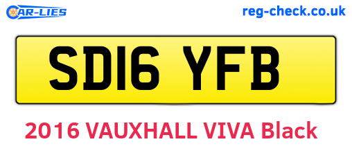 SD16YFB are the vehicle registration plates.