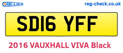 SD16YFF are the vehicle registration plates.