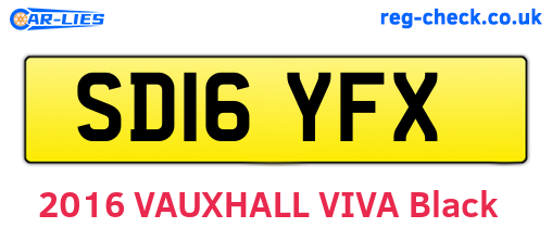 SD16YFX are the vehicle registration plates.