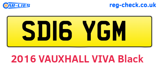 SD16YGM are the vehicle registration plates.