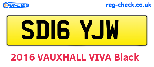 SD16YJW are the vehicle registration plates.