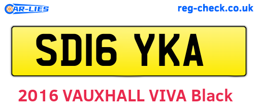 SD16YKA are the vehicle registration plates.