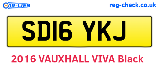 SD16YKJ are the vehicle registration plates.