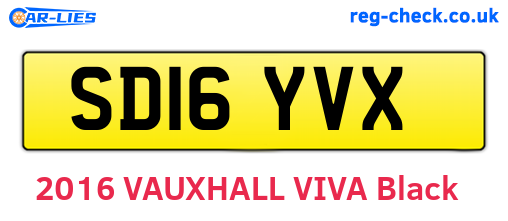 SD16YVX are the vehicle registration plates.