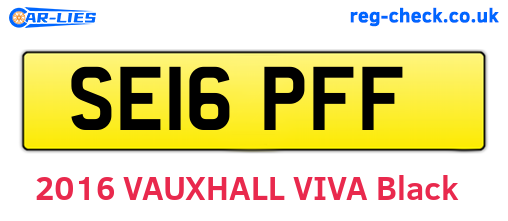 SE16PFF are the vehicle registration plates.