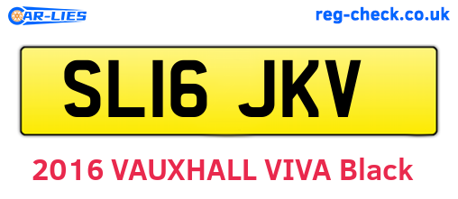 SL16JKV are the vehicle registration plates.