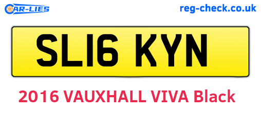 SL16KYN are the vehicle registration plates.
