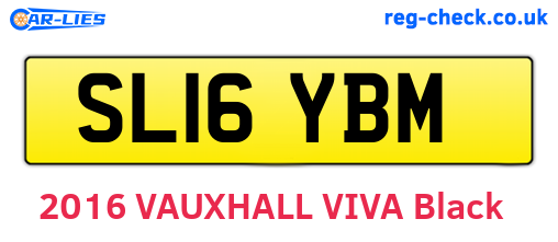 SL16YBM are the vehicle registration plates.