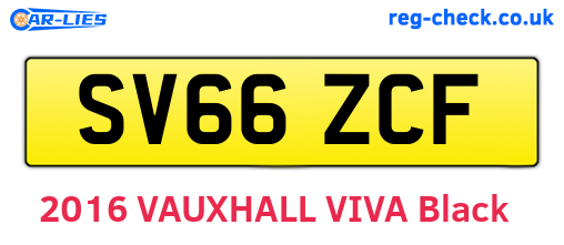 SV66ZCF are the vehicle registration plates.