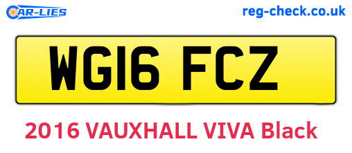 WG16FCZ are the vehicle registration plates.