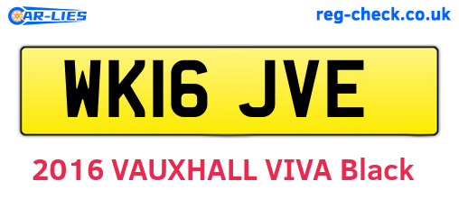 WK16JVE are the vehicle registration plates.
