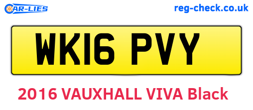 WK16PVY are the vehicle registration plates.
