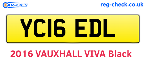 YC16EDL are the vehicle registration plates.