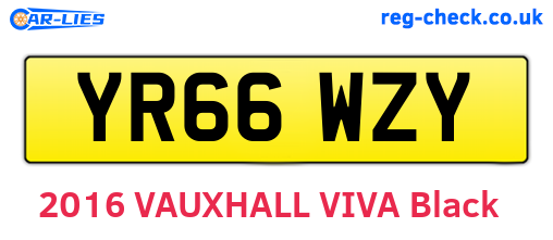 YR66WZY are the vehicle registration plates.