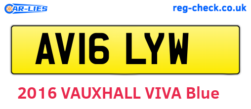 AV16LYW are the vehicle registration plates.