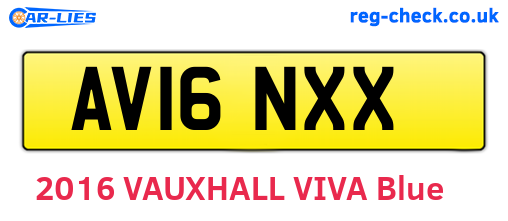AV16NXX are the vehicle registration plates.