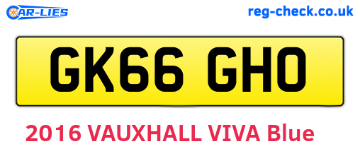 GK66GHO are the vehicle registration plates.