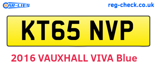 KT65NVP are the vehicle registration plates.