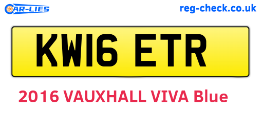 KW16ETR are the vehicle registration plates.