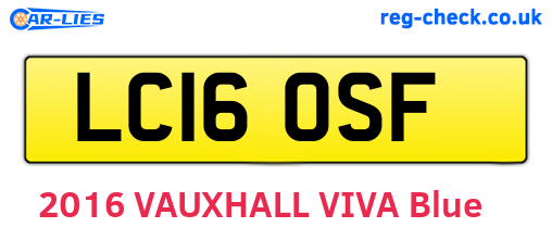 LC16OSF are the vehicle registration plates.