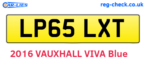 LP65LXT are the vehicle registration plates.
