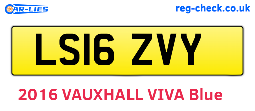LS16ZVY are the vehicle registration plates.