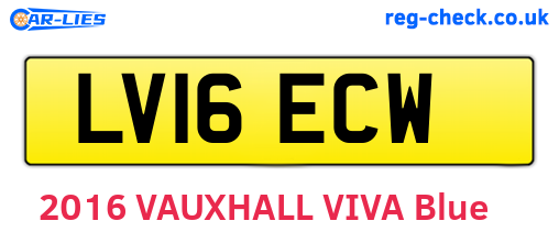 LV16ECW are the vehicle registration plates.