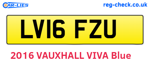 LV16FZU are the vehicle registration plates.