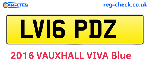 LV16PDZ are the vehicle registration plates.