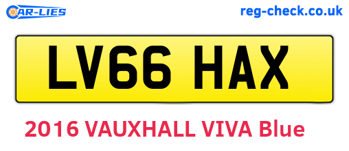 LV66HAX are the vehicle registration plates.