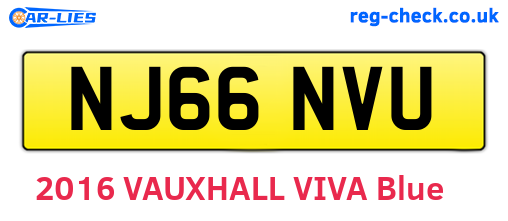 NJ66NVU are the vehicle registration plates.