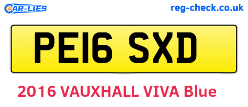 PE16SXD are the vehicle registration plates.
