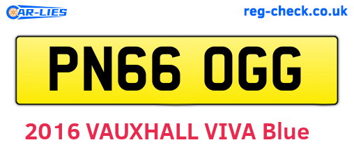 PN66OGG are the vehicle registration plates.