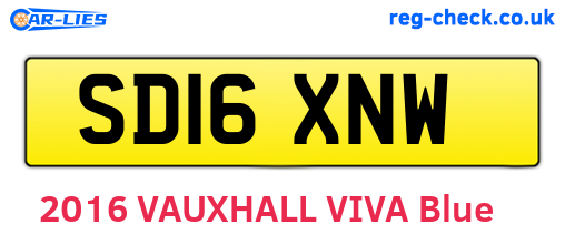 SD16XNW are the vehicle registration plates.