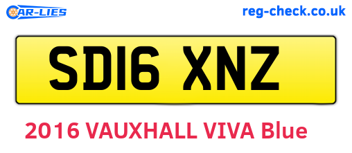 SD16XNZ are the vehicle registration plates.