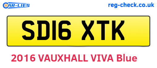 SD16XTK are the vehicle registration plates.