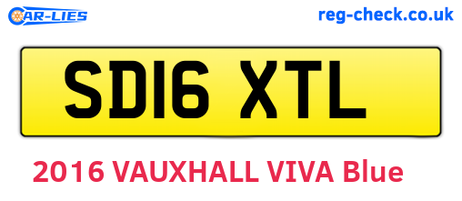 SD16XTL are the vehicle registration plates.