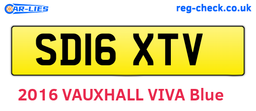 SD16XTV are the vehicle registration plates.