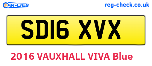 SD16XVX are the vehicle registration plates.