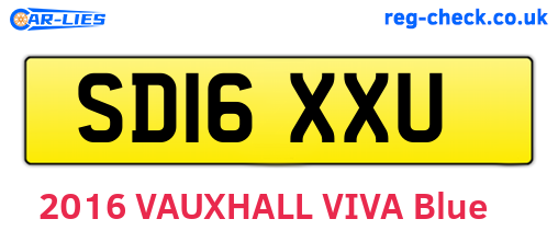 SD16XXU are the vehicle registration plates.